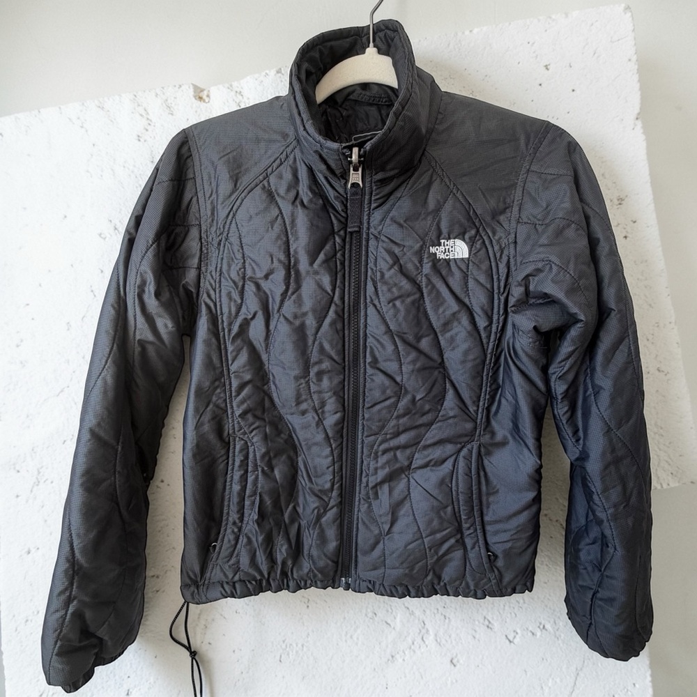 The North Face Black & Gray Women's Jacket with Logo Patch